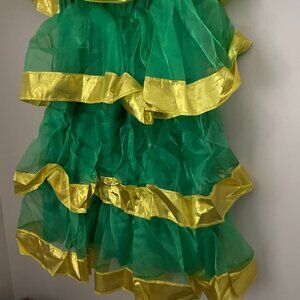 Green Christmas Tree Costume Dress with Accessories